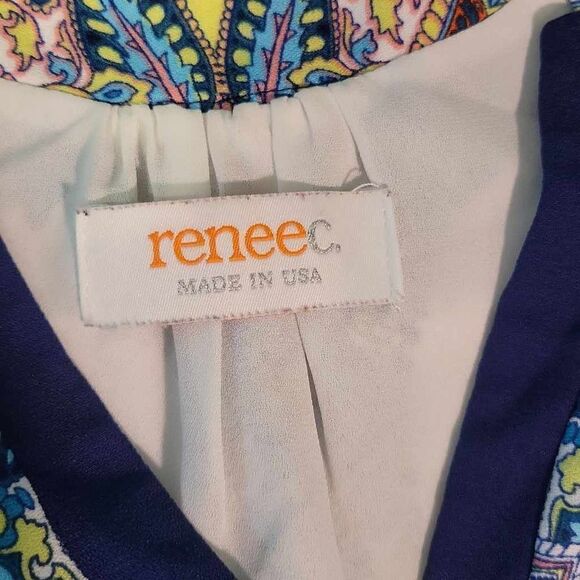 Renee C. Sleeveless V-Neck Sheath Midi Dress - Picture 5 of 8